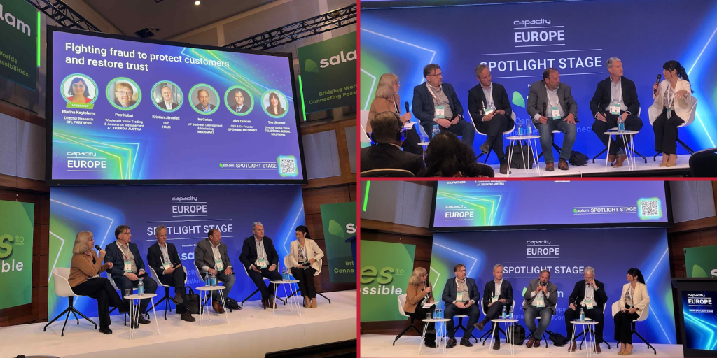 Alex Duncan, CEO of Openmind Networks, on-stage at Capacity Europe 2025